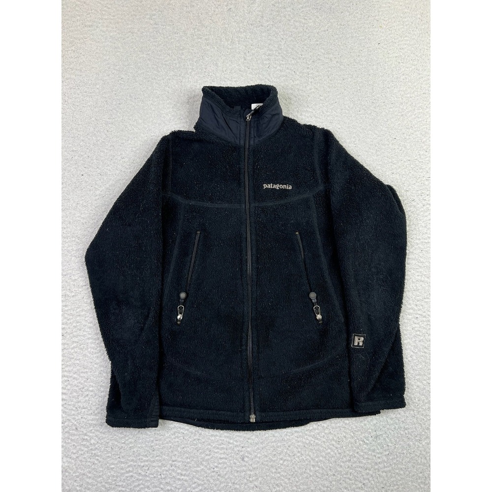 Vintage Patagonia R2 Jacket Womens XS Black Polartec Fleece Full Zip Hiking